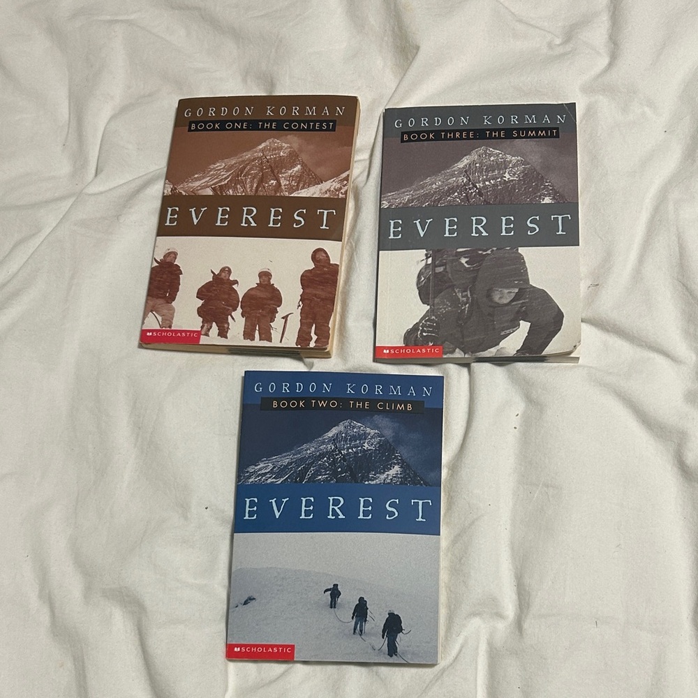 Scholastic Everest Series by Gordon Korman - Brown, Gray, Blue Covers